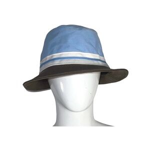 4/$24 Puma Vintage Blue with Brown Brim and White Bands Bucket Style‎ Hat